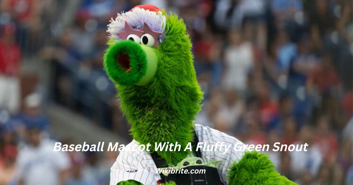 Baseball Mascot With A Fluffy Green Snout