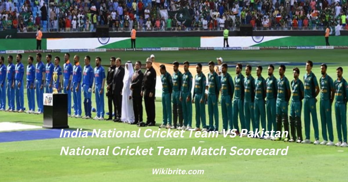 India National Cricket Team VS Pakistan National Cricket Team Match Scorecard